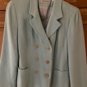 Ann Taylor Petites Blazer aqua blue size 8P